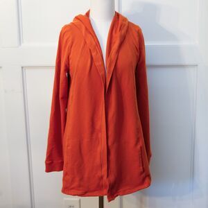 Meesh & Mia Burnt Orange Hooded Cardigan Size M Game Day